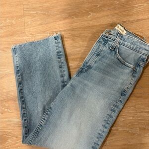 Madewell Perfect Vintage Wide-Leg Crop Jeans in Light Blue